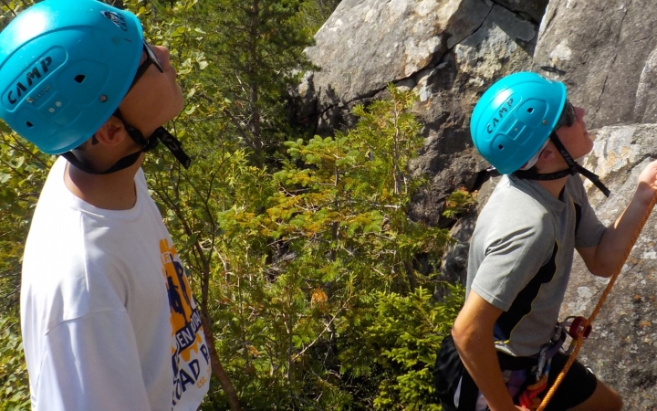 rock climbing course for teens in maine